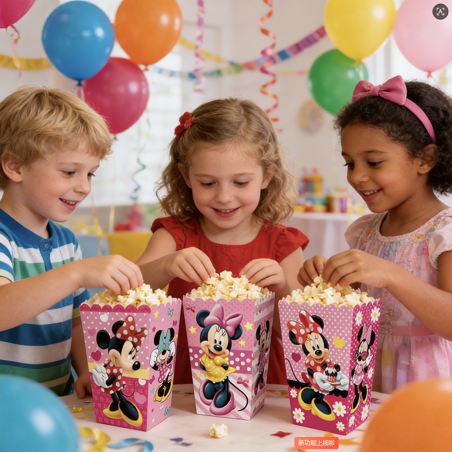 Manga Storage Box - Disney Minnie Anime-Merchandise, Geschenkboxen, Popcorn-Boxen, Party-Geschenkdekoration